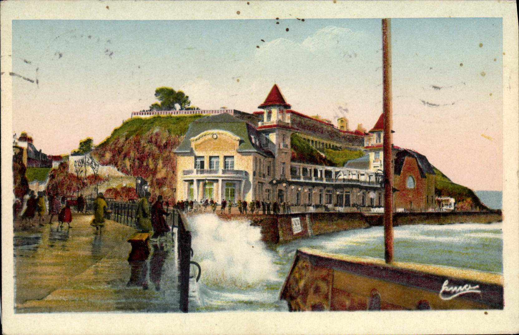 CPA Granville En regardant sauter la mer