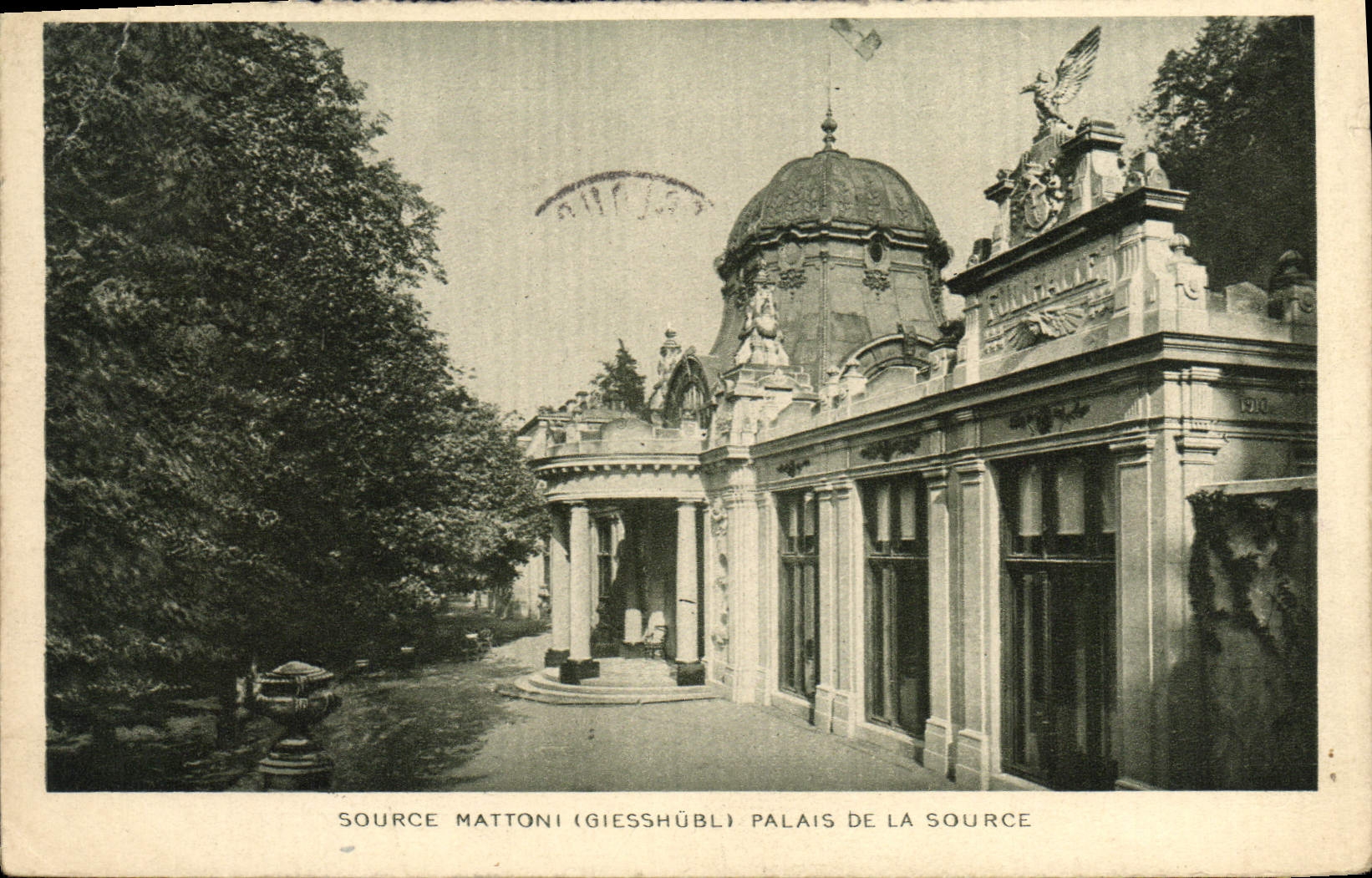 VINTAGE POSTCARD Source Mattoni Giesshubl Palate Of the Source