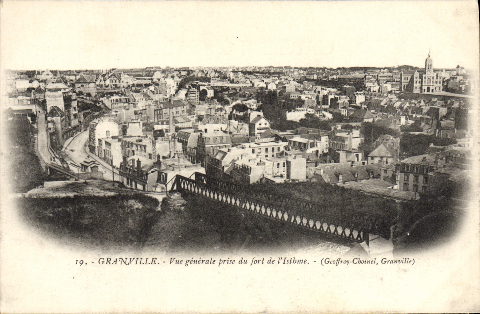 CPA Granville Vue Generale Prise Du Fort De I'Isthme