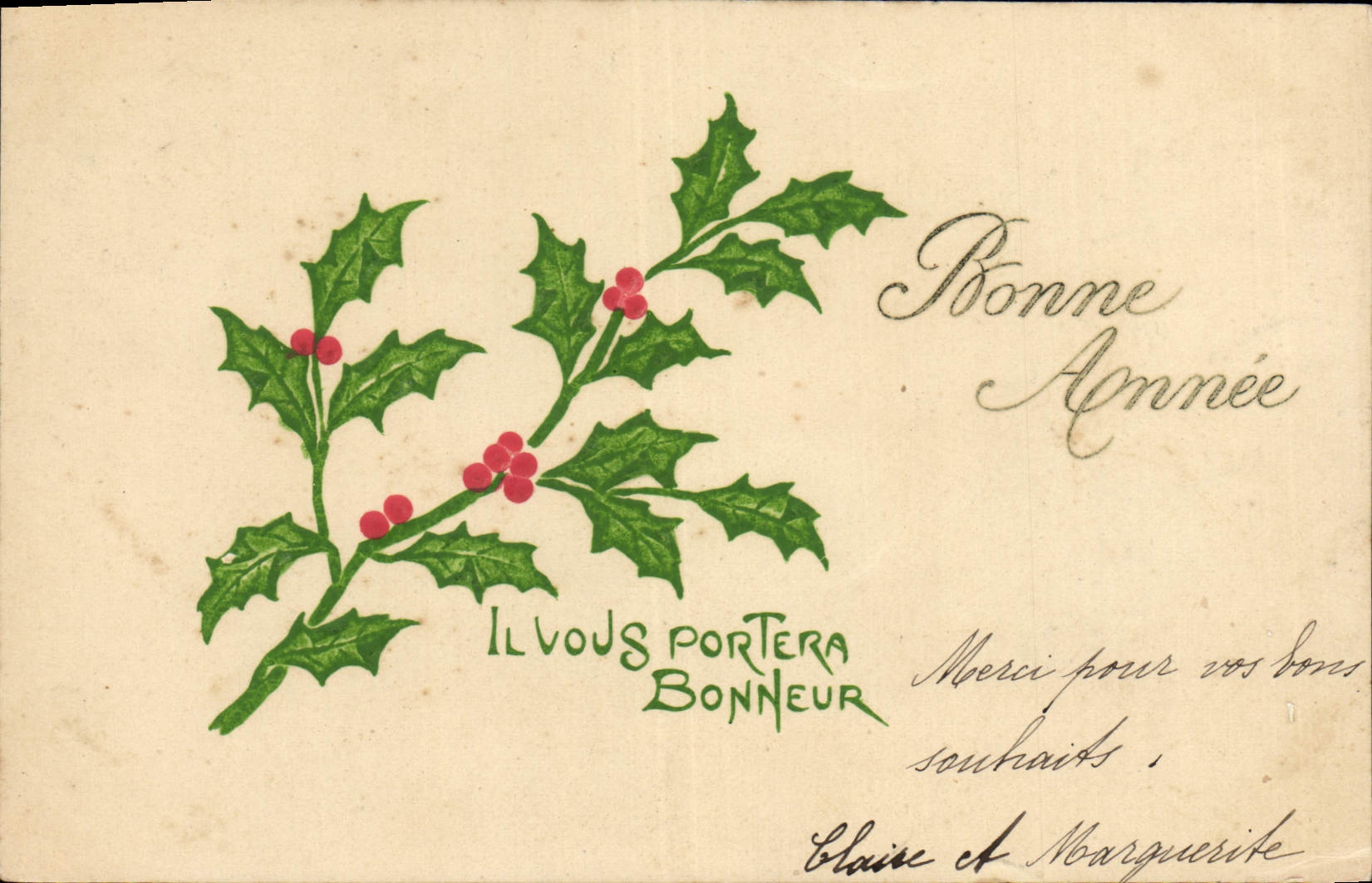 CPA Fantaisie Bonne Annee