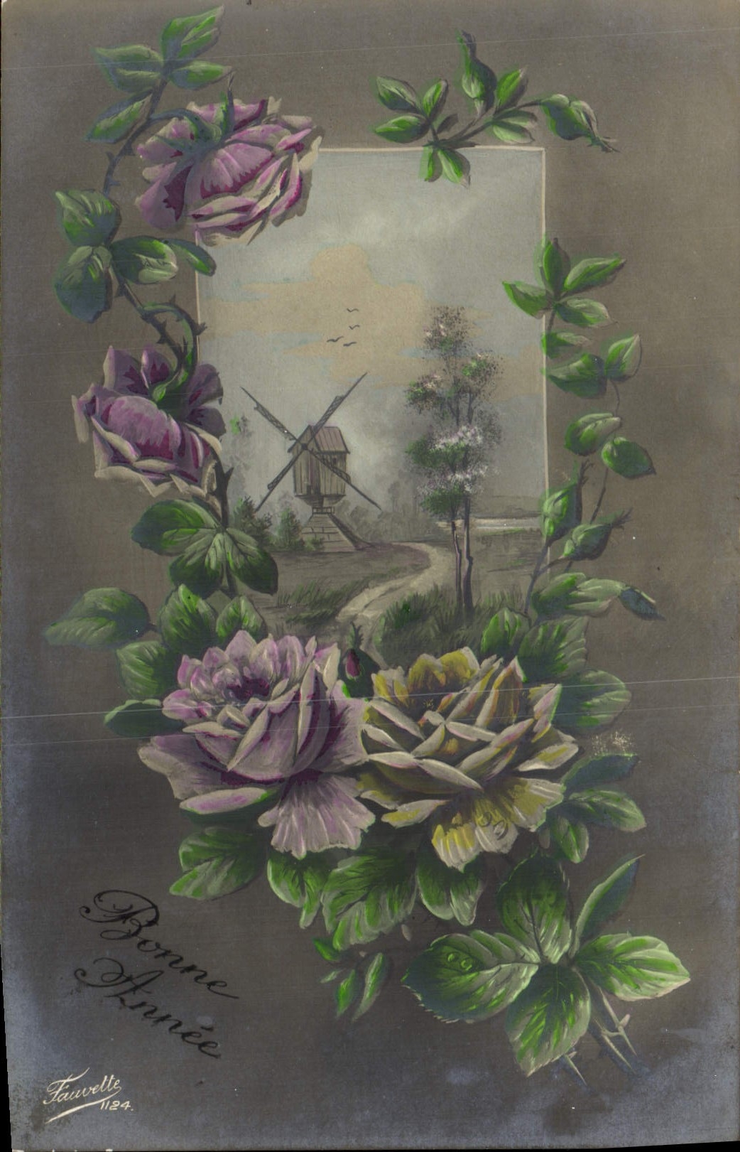 CPA Fantaisie Fleurs