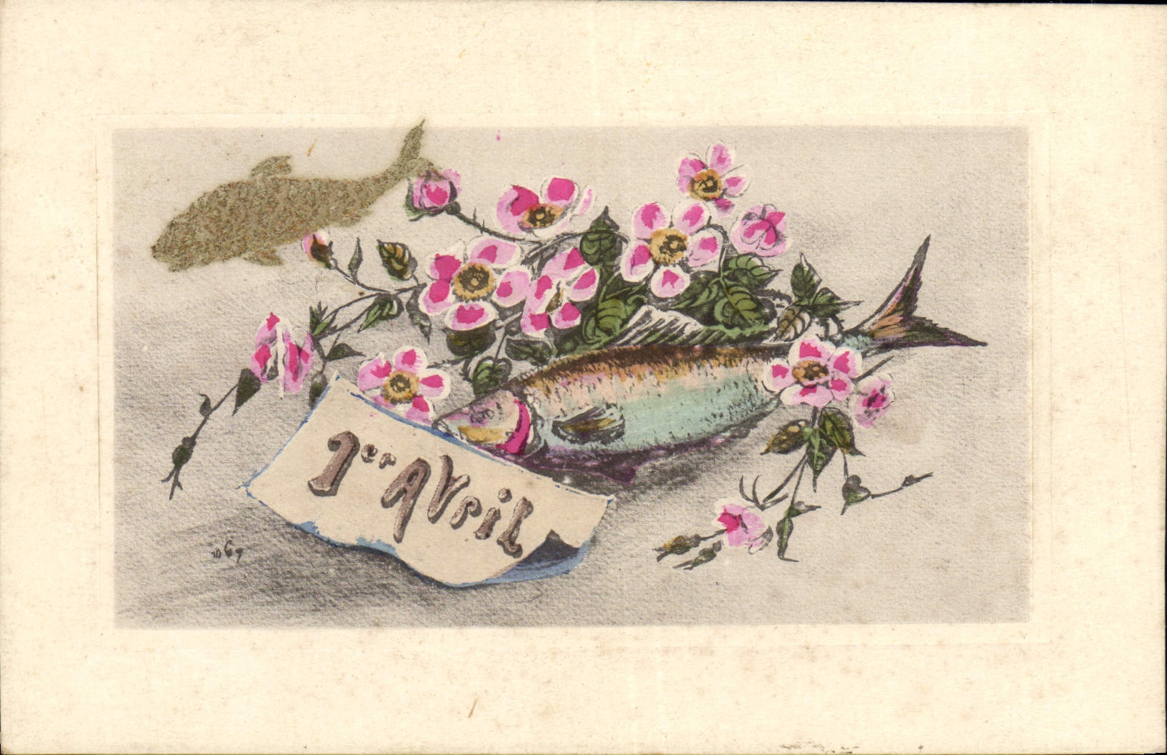 CPA Fantaisie Poisson 1er Avril