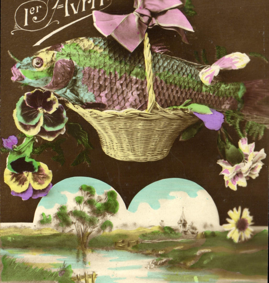 CPA Fantaisie 1er Avril Poisson