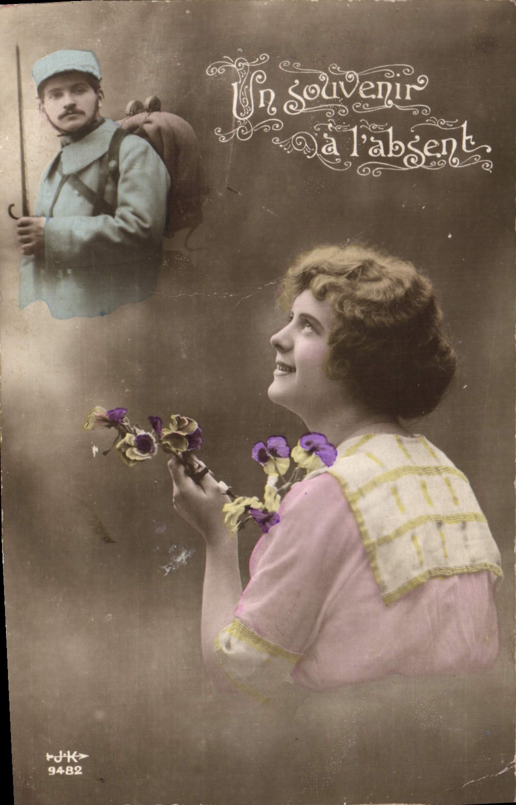 CPA Fantaisie Femme Soldat Militaria