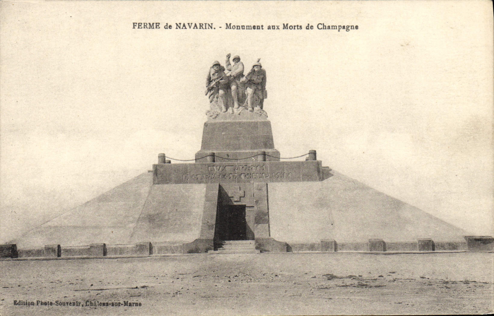 CPA Ferme De Navarin Monument Aux Morts De Champagne Militaria