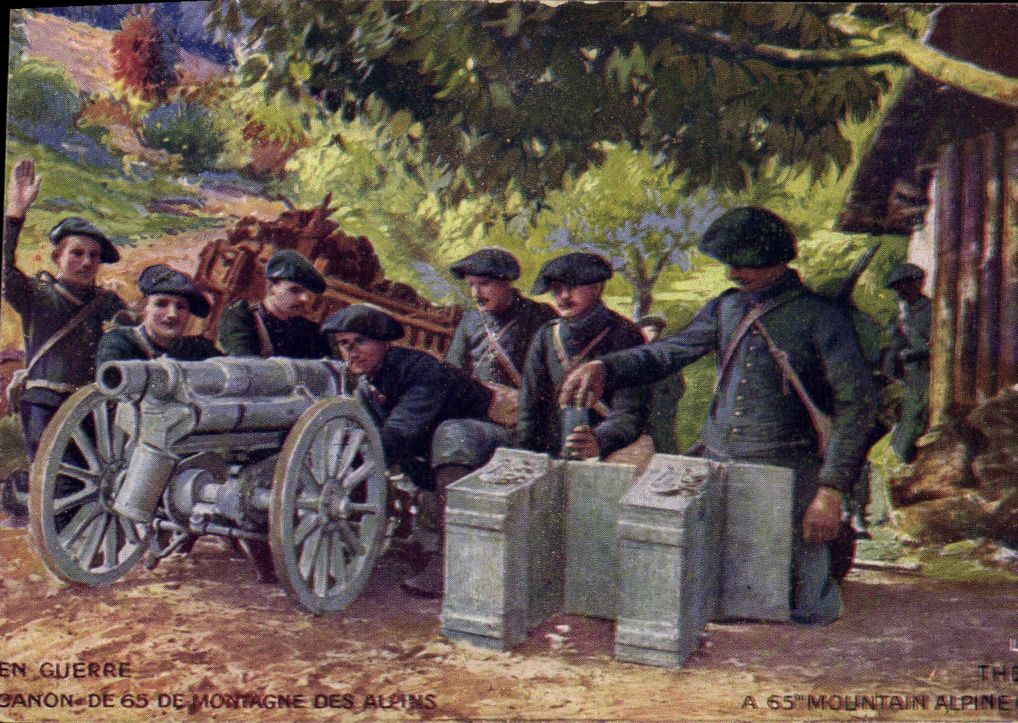 POSTAL Canon de la VENDIMIA de 65 de montana de Militaria alpestre