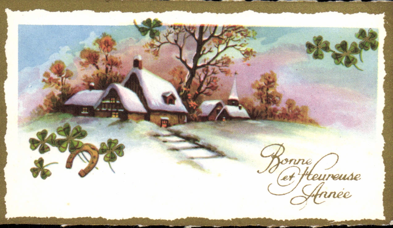 CPA Fantaisie Bonne Annee Fer a cheval