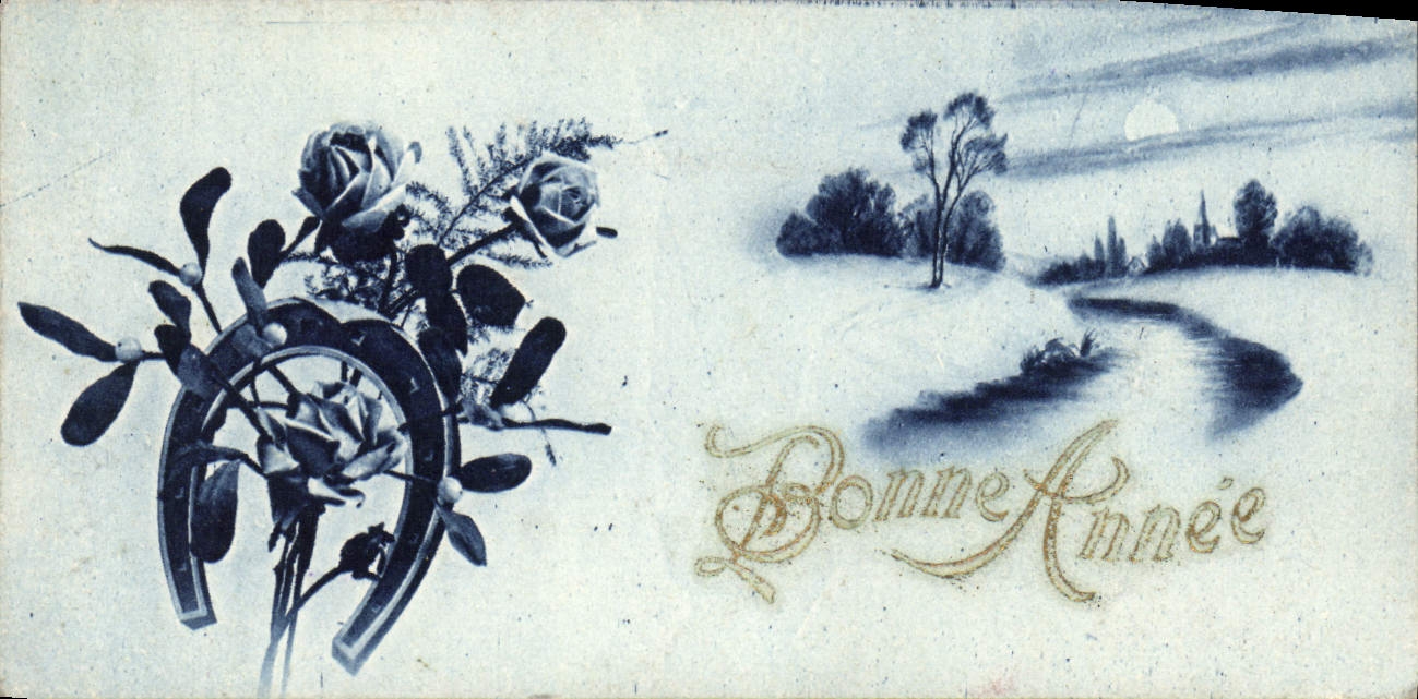 CPA Fantaisie Bonne Annee Fer a cheval