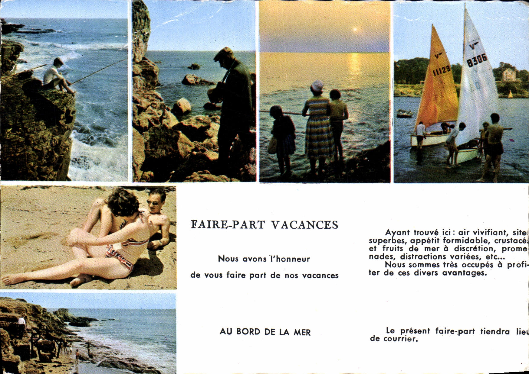 CPM Au bord de la mer Bateau