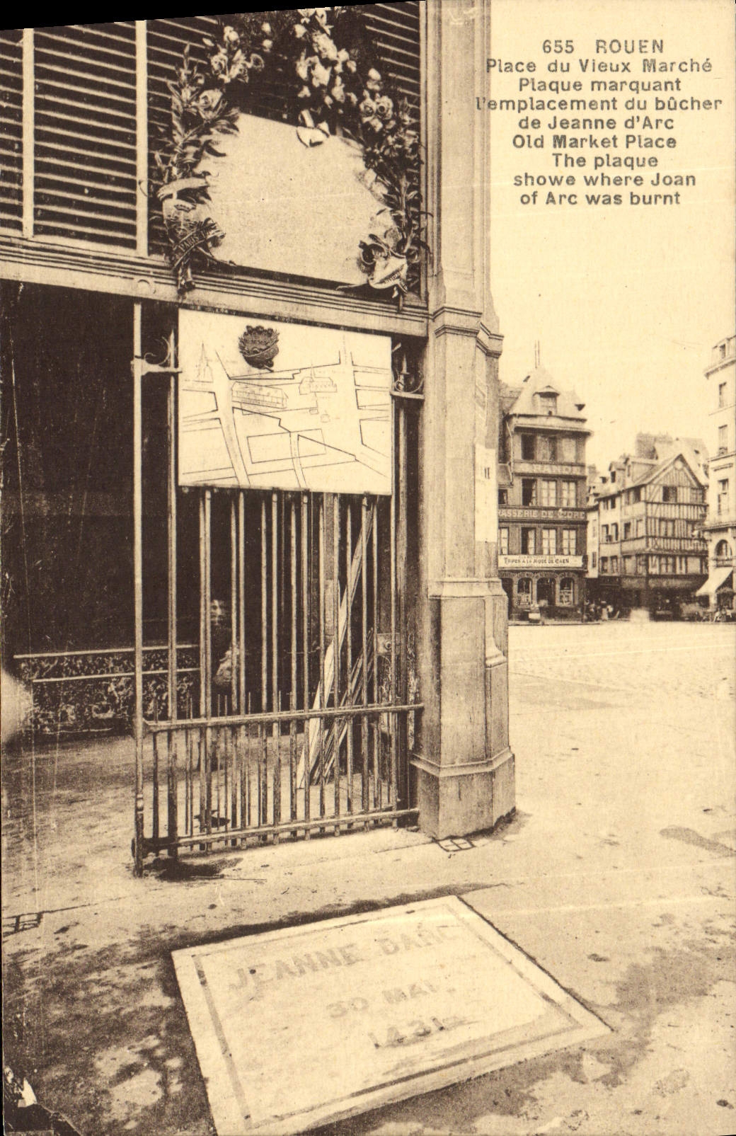CPA Rouen Place Du Vieux Marche Jeanne d'Arc