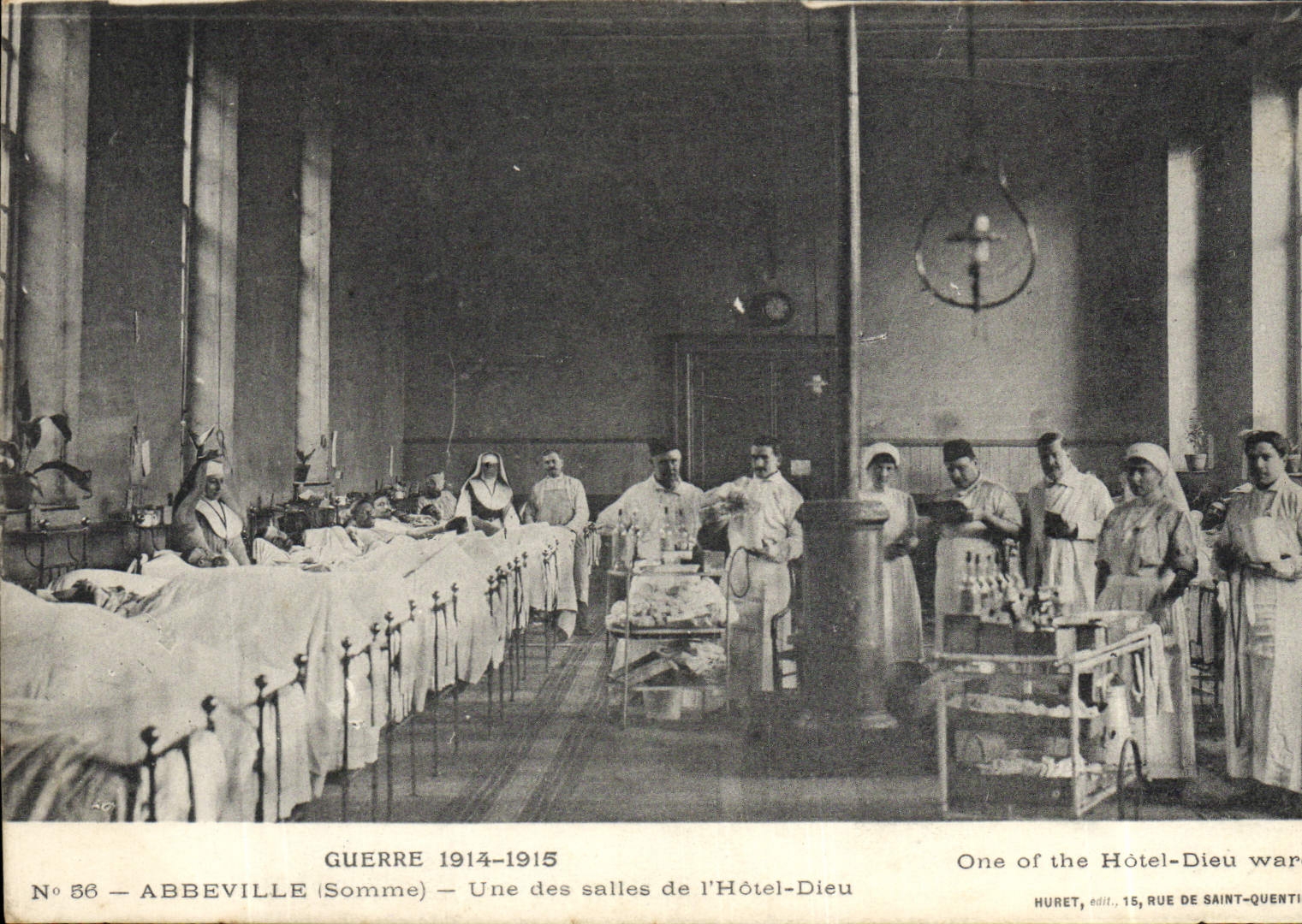 CPA Guerre Abbeville Une Des Sailes De I'Hotel Dieu Infirmiere