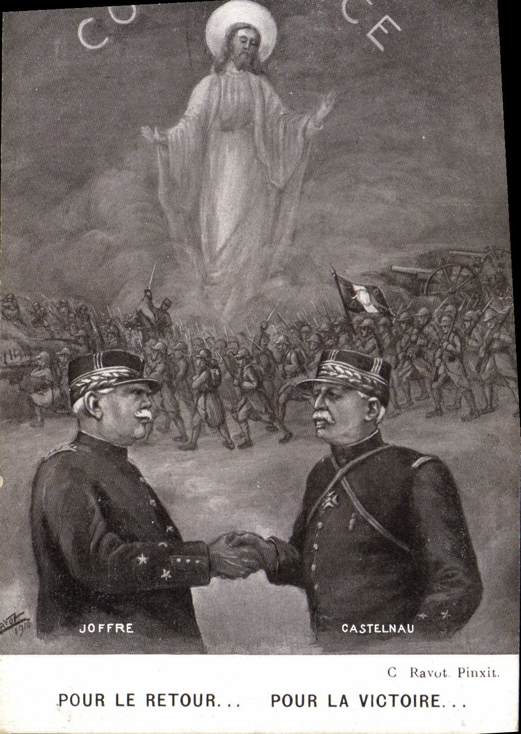 CPA Confiance Joffre Castlenau Militaria Militaria