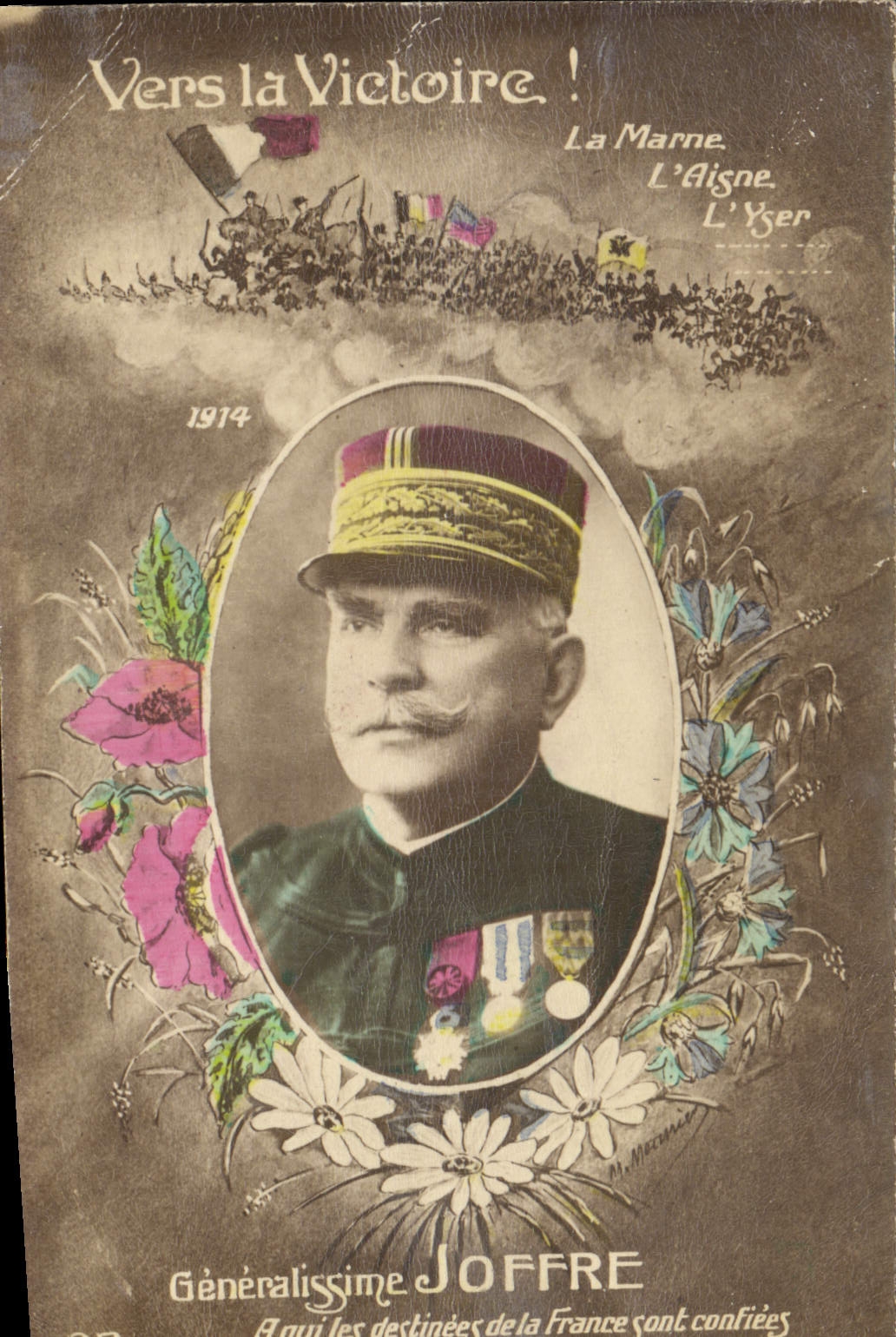 CPA Vers la Victoire Joffre Militaria 