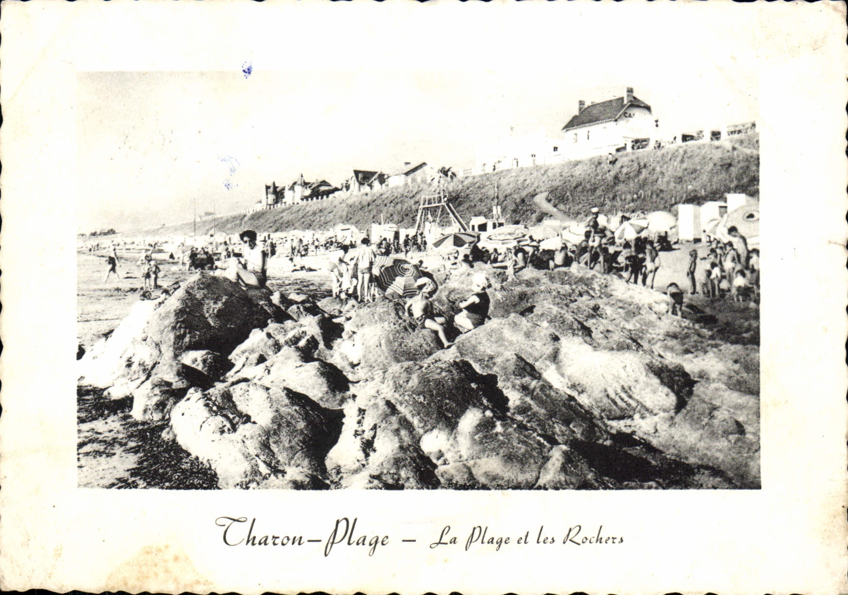 CPM Tharon Plage La plage et les rochers