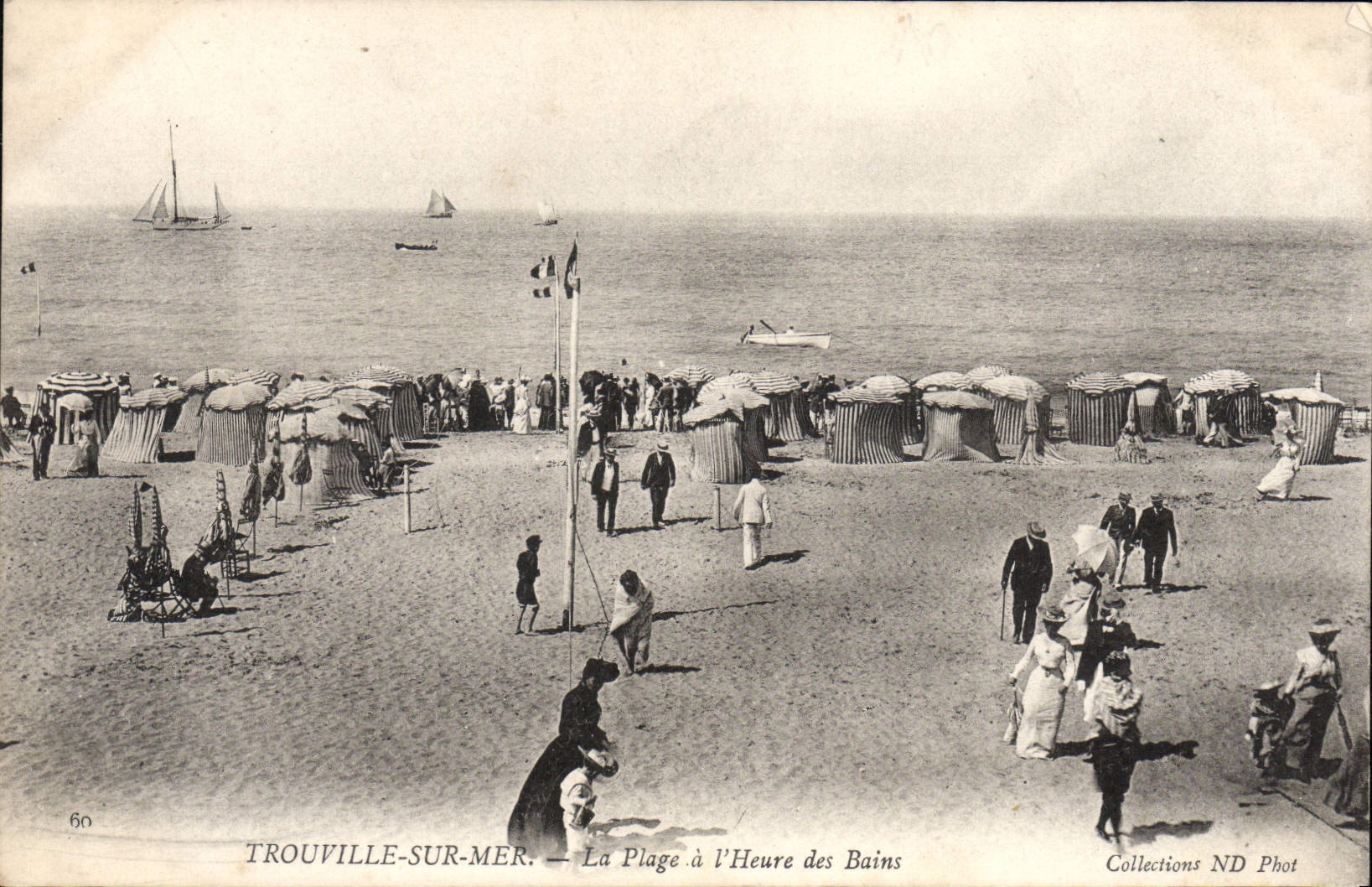 CPA Trouville sur Mer La plage a l'heure des bains
