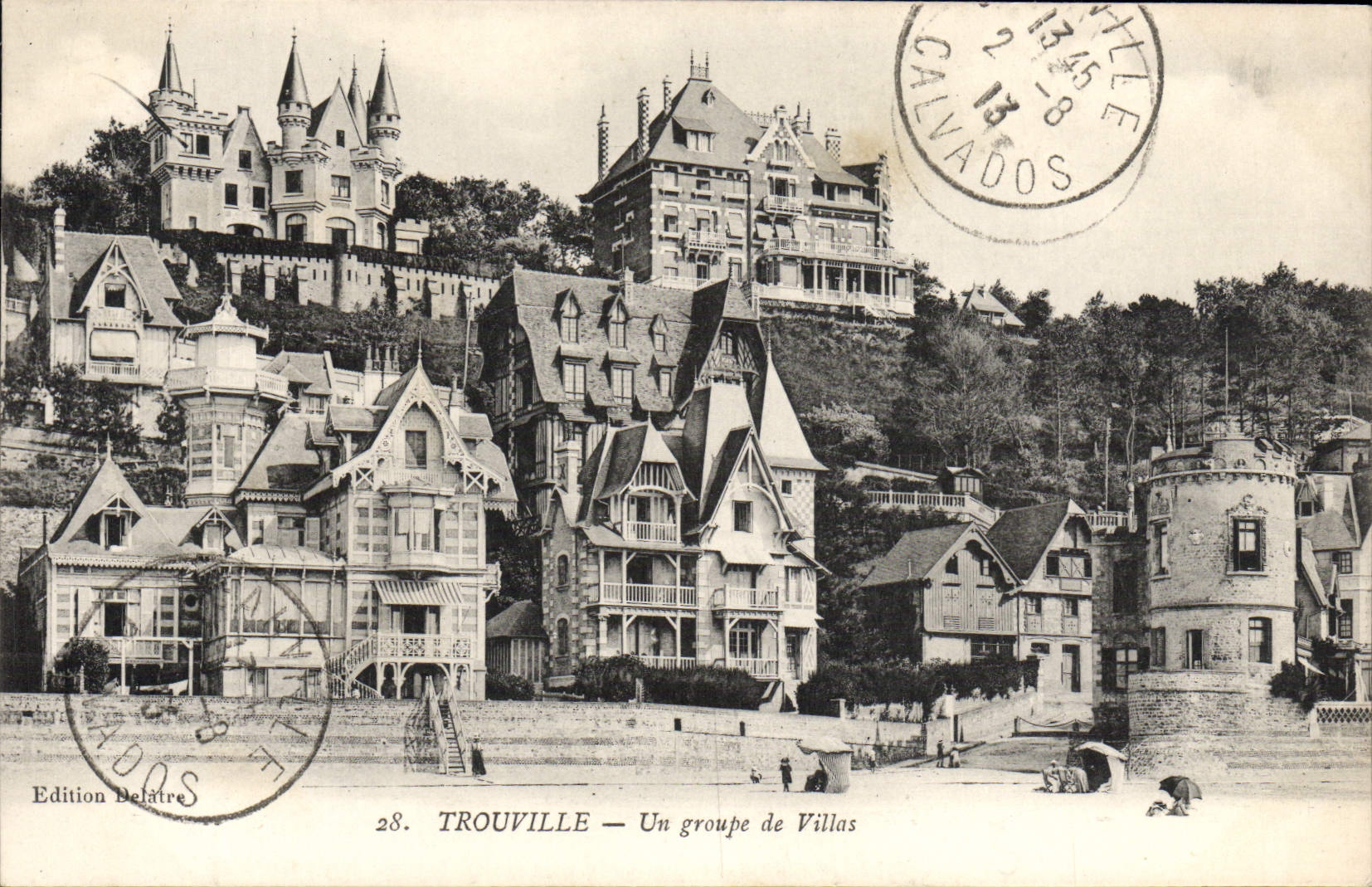 CPA Trouville sur Mer Un groupe de villas