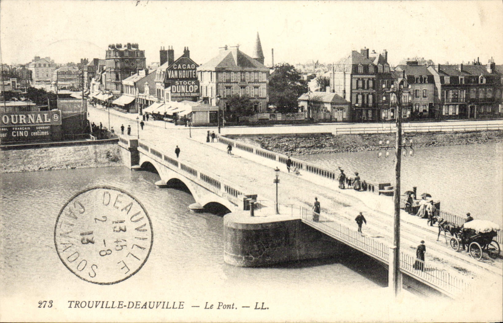 CPA Trouville Deauville Le pont Cacao Van Houten