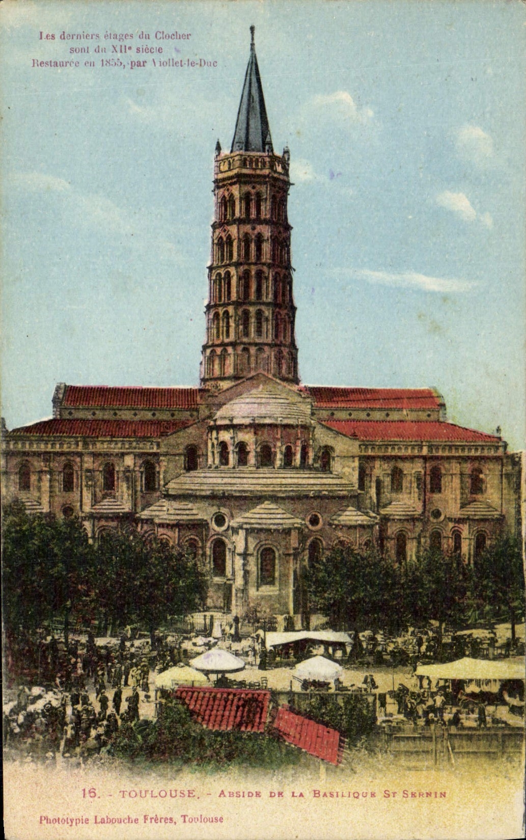 CPA Toulouse Abside de la basilique St Sernin Marche