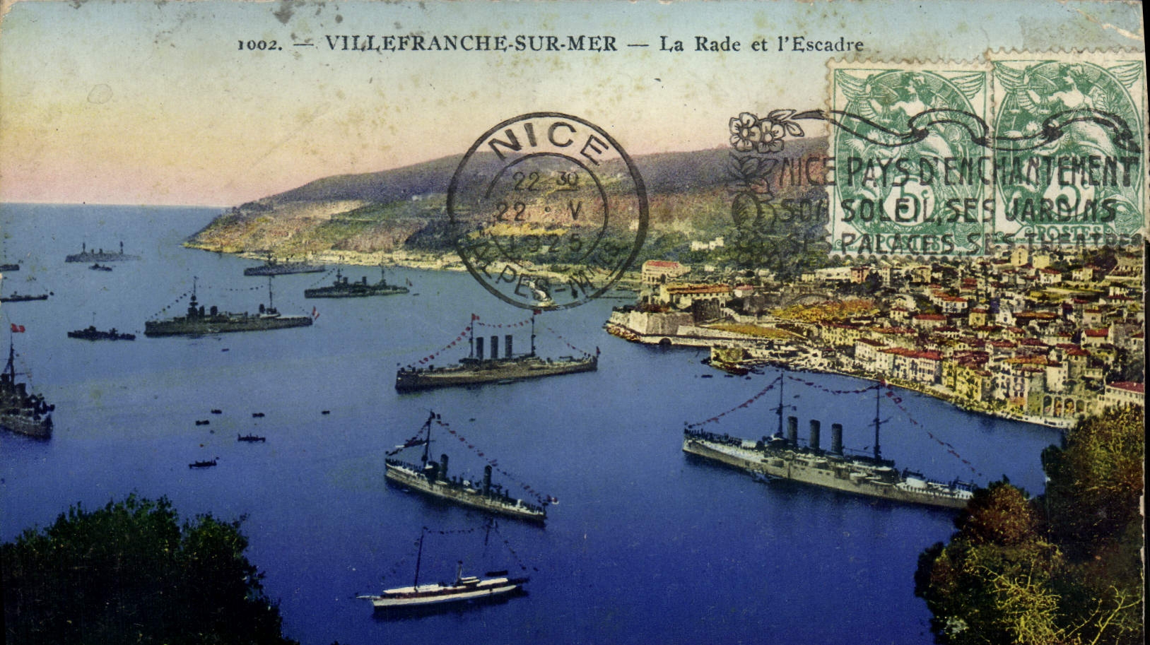 CPA Villefranche sur mer La rade et l'escadre Bateaux