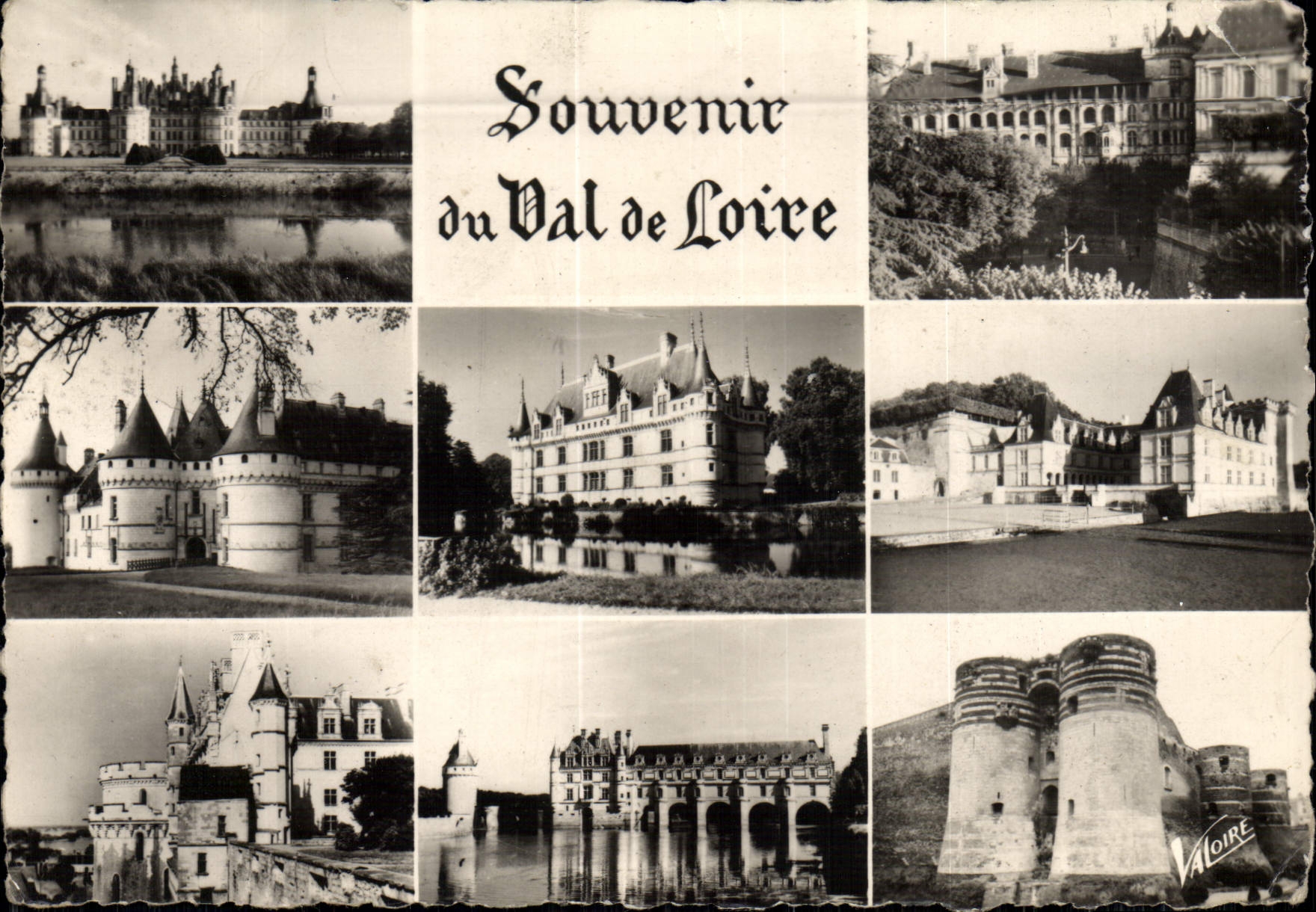 CPM Souvenir Du Val De Loire Chambord Blois Chaumont Azay le Rideau Angers