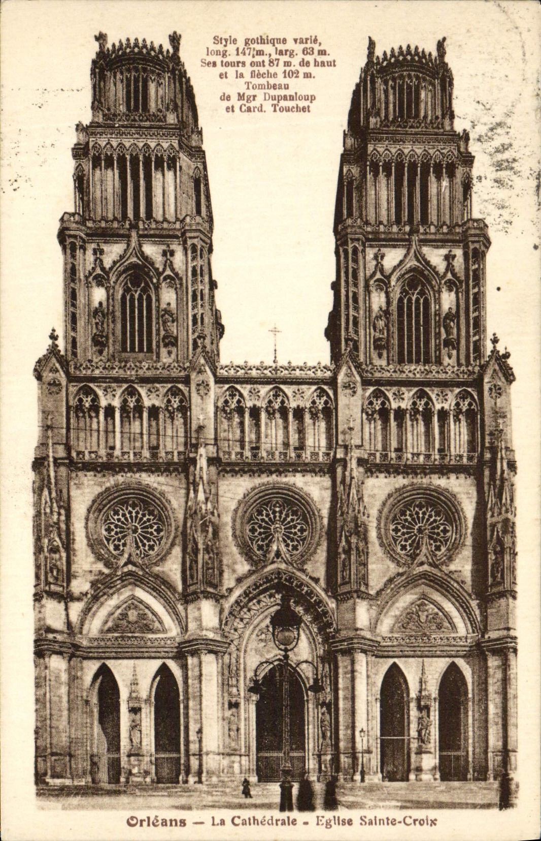 CPA Orleans La Cathedrale Eglise Sainte Croix