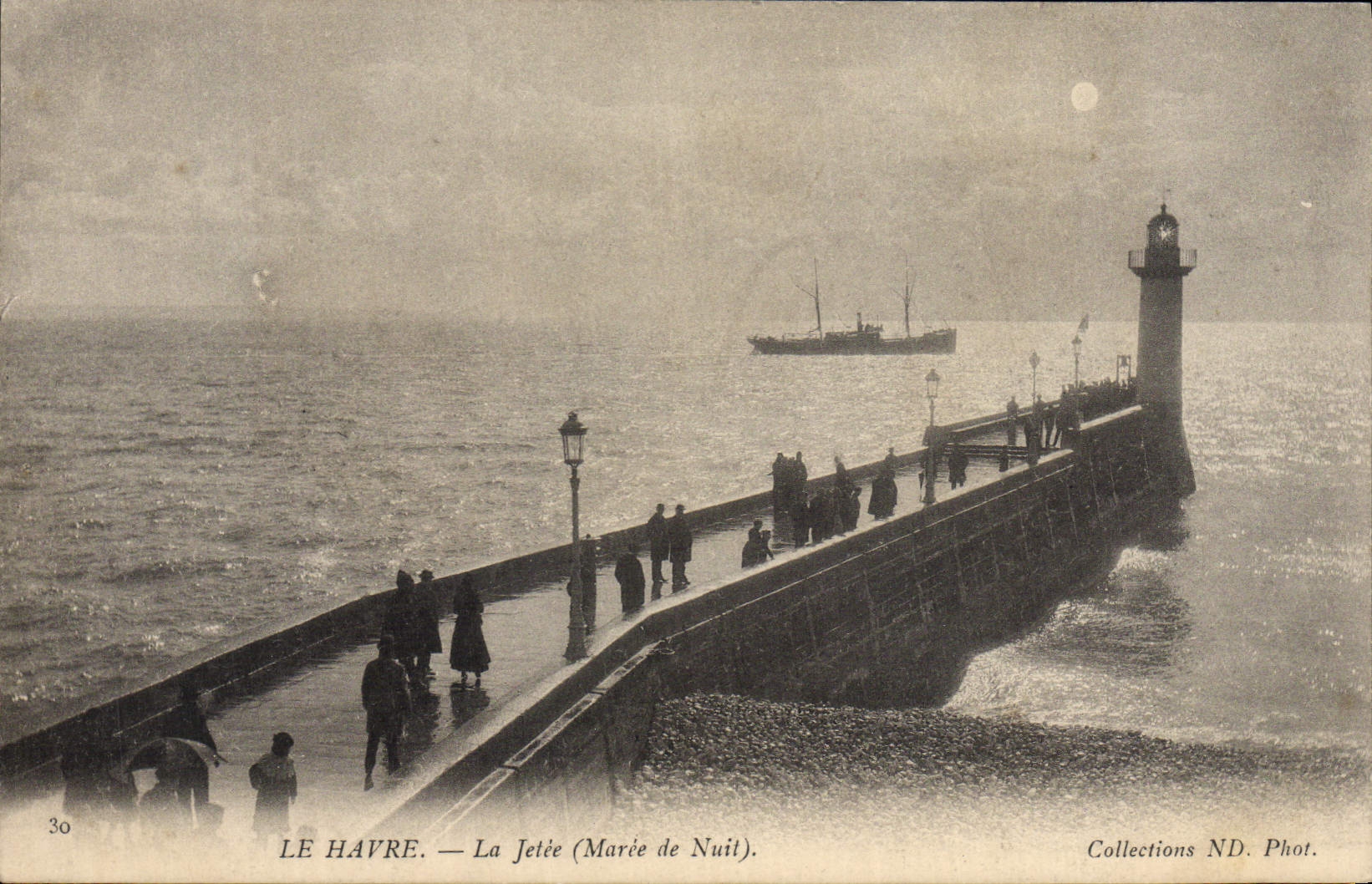 CPA Le Havre La Jetee Phare Bateau