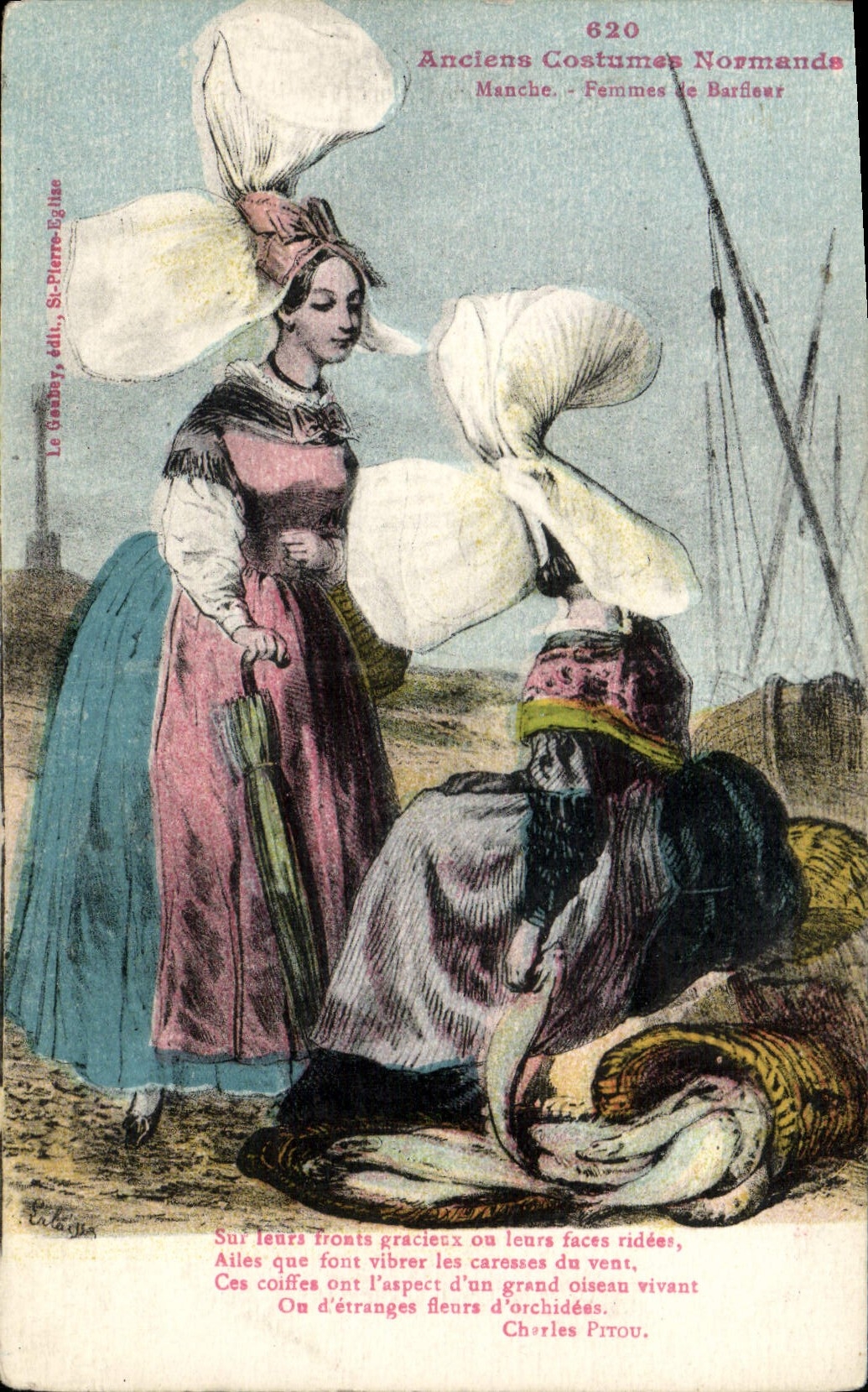 CPA Anciens Costumes Normande Manche Folklore