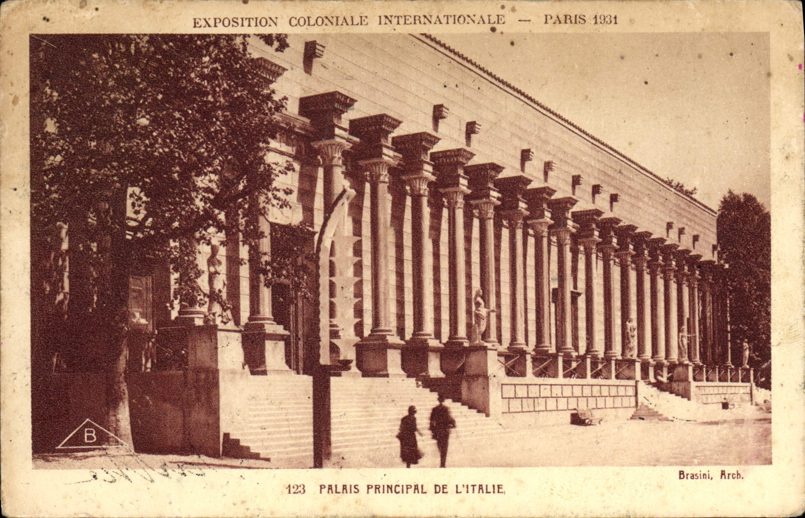 VINTAGE POSTCARD Principal Palate Of international Italy Paris Fair colonial 1931
