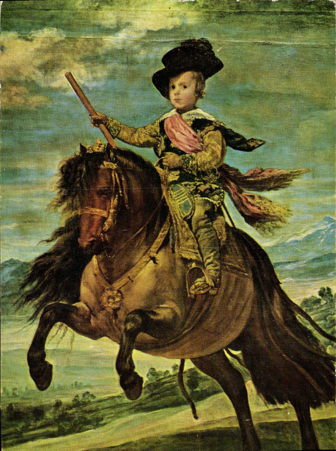 MODERN CARD Equestrian Velasquez Portrait Of Gift Baltazar Carlos Musee of Prado