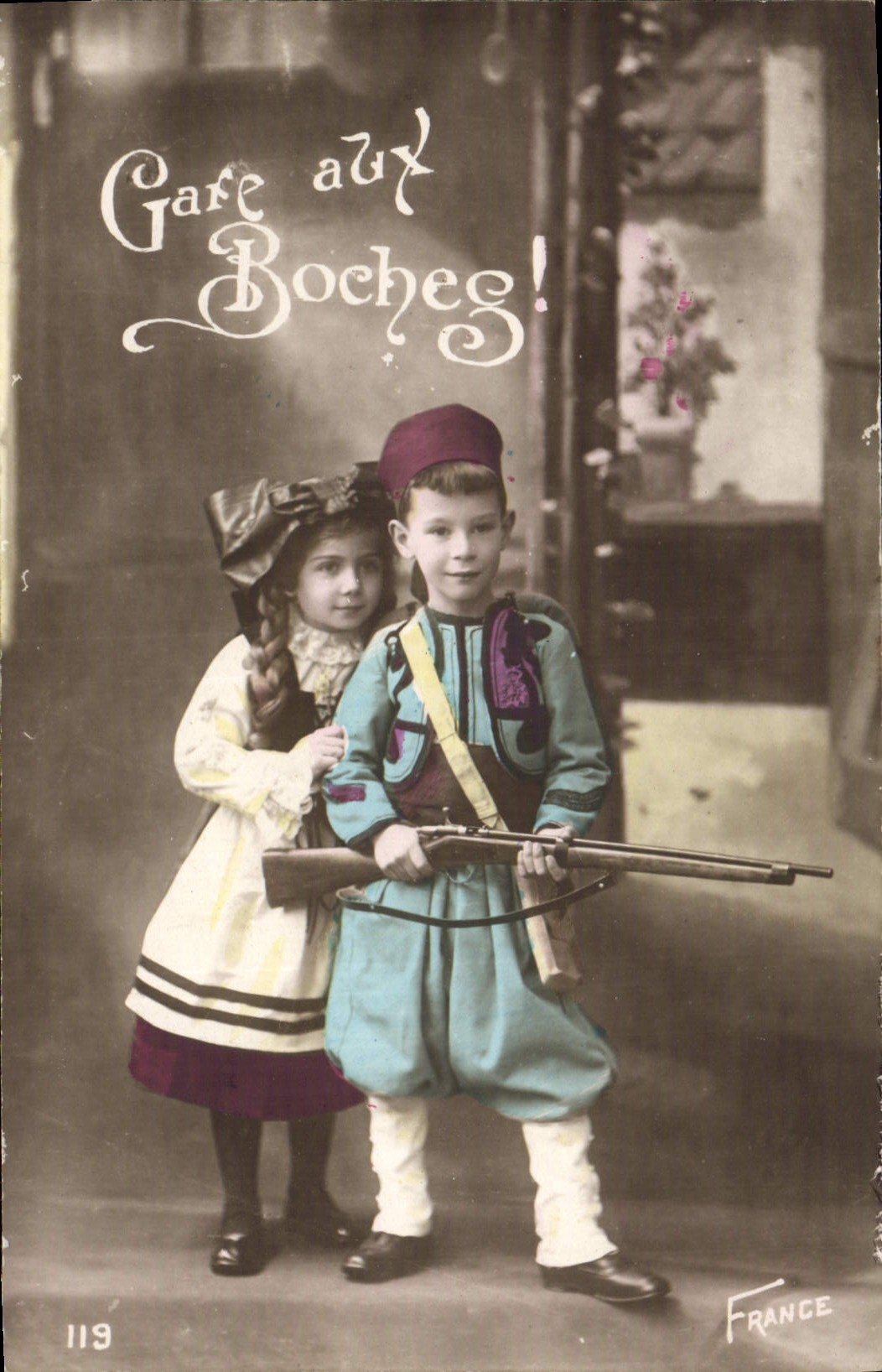 VINTAGE POSTCARD Station In Boches Alsace Militaria