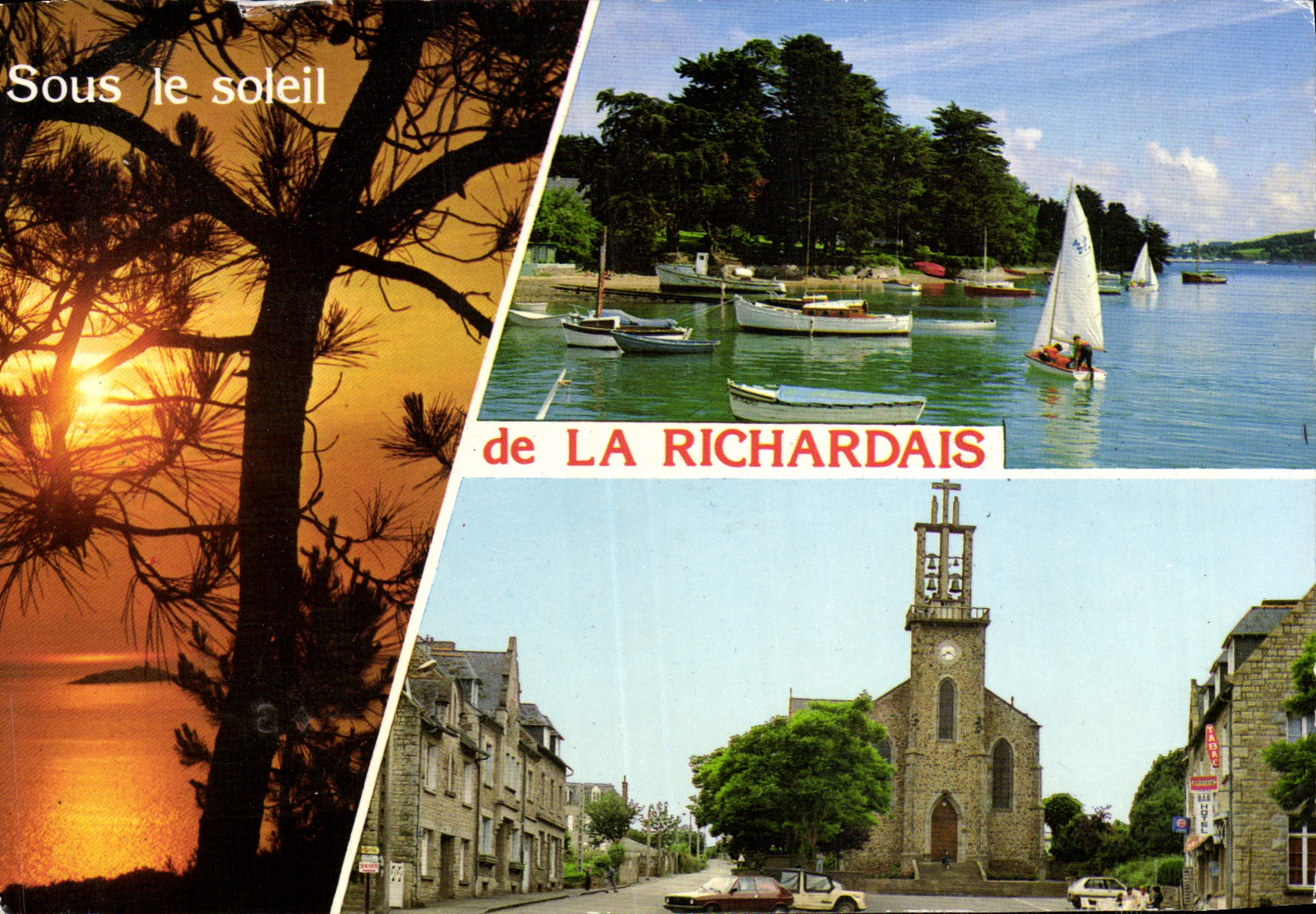 CPM La Richardais Les bords de la Rance et l'eglise