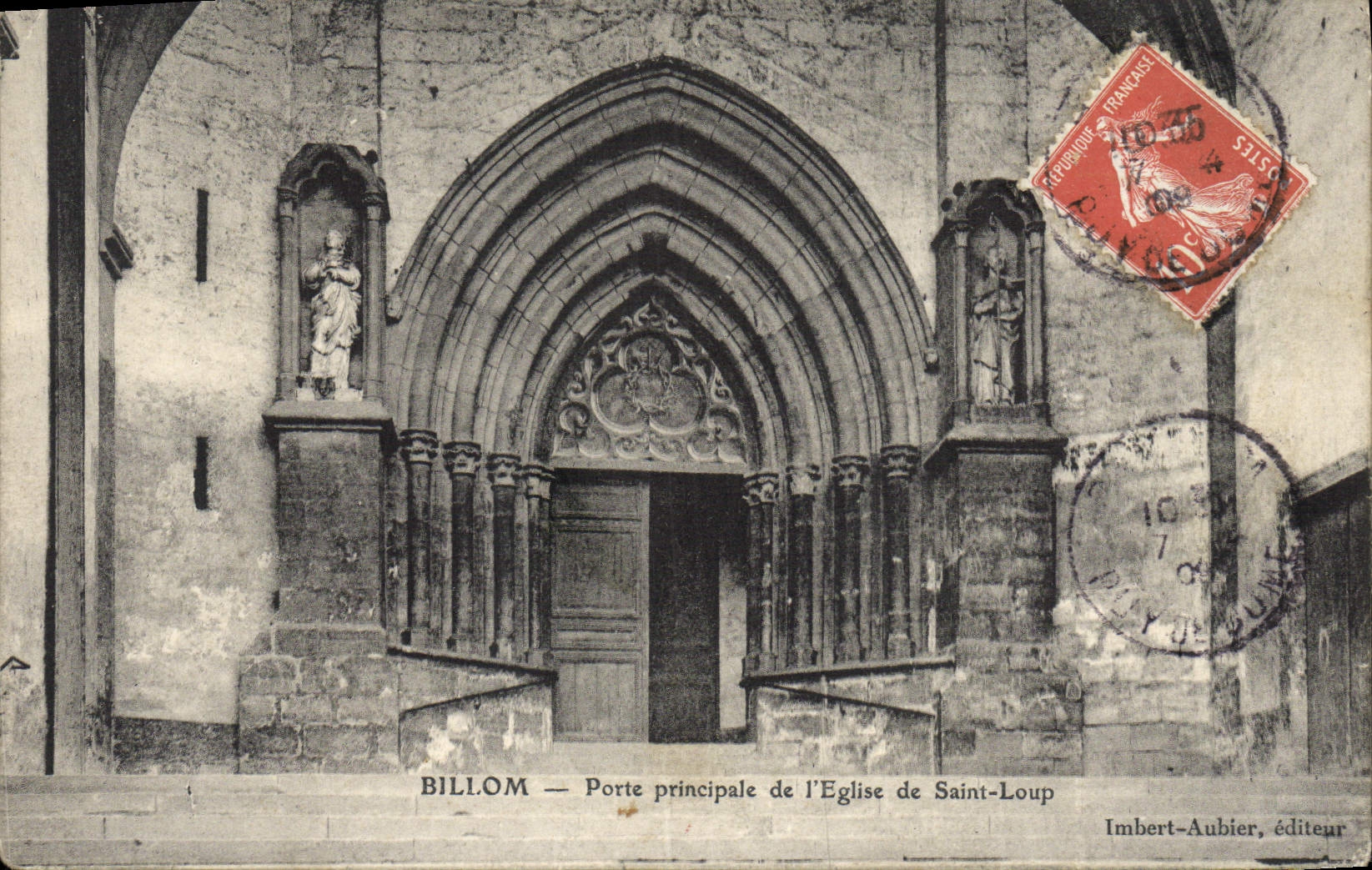 CPA Billom Porte Principale De I'Eglise De Saint Loup