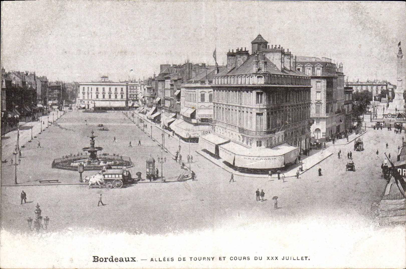 CPA Bordeaux Allees De Tourny Et Cours Du XXX Juillet