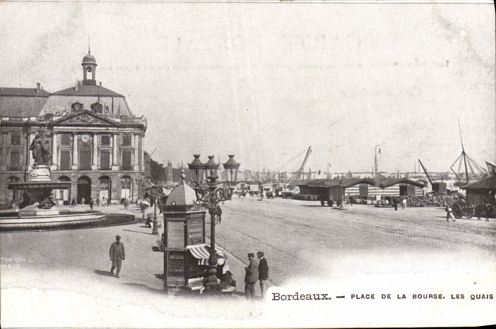 CPA Bordeaux Place De La Bourse Les quais