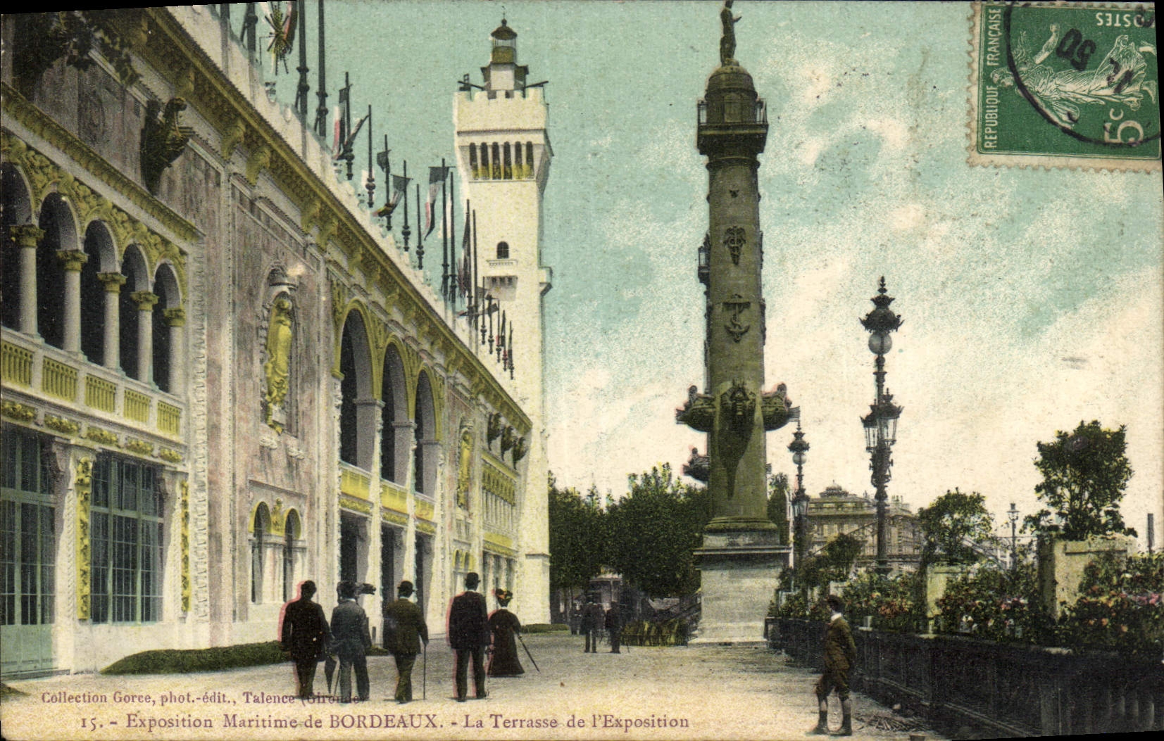 CPA Bordeaux La Terrasse de l'exposition Exposition maritime 