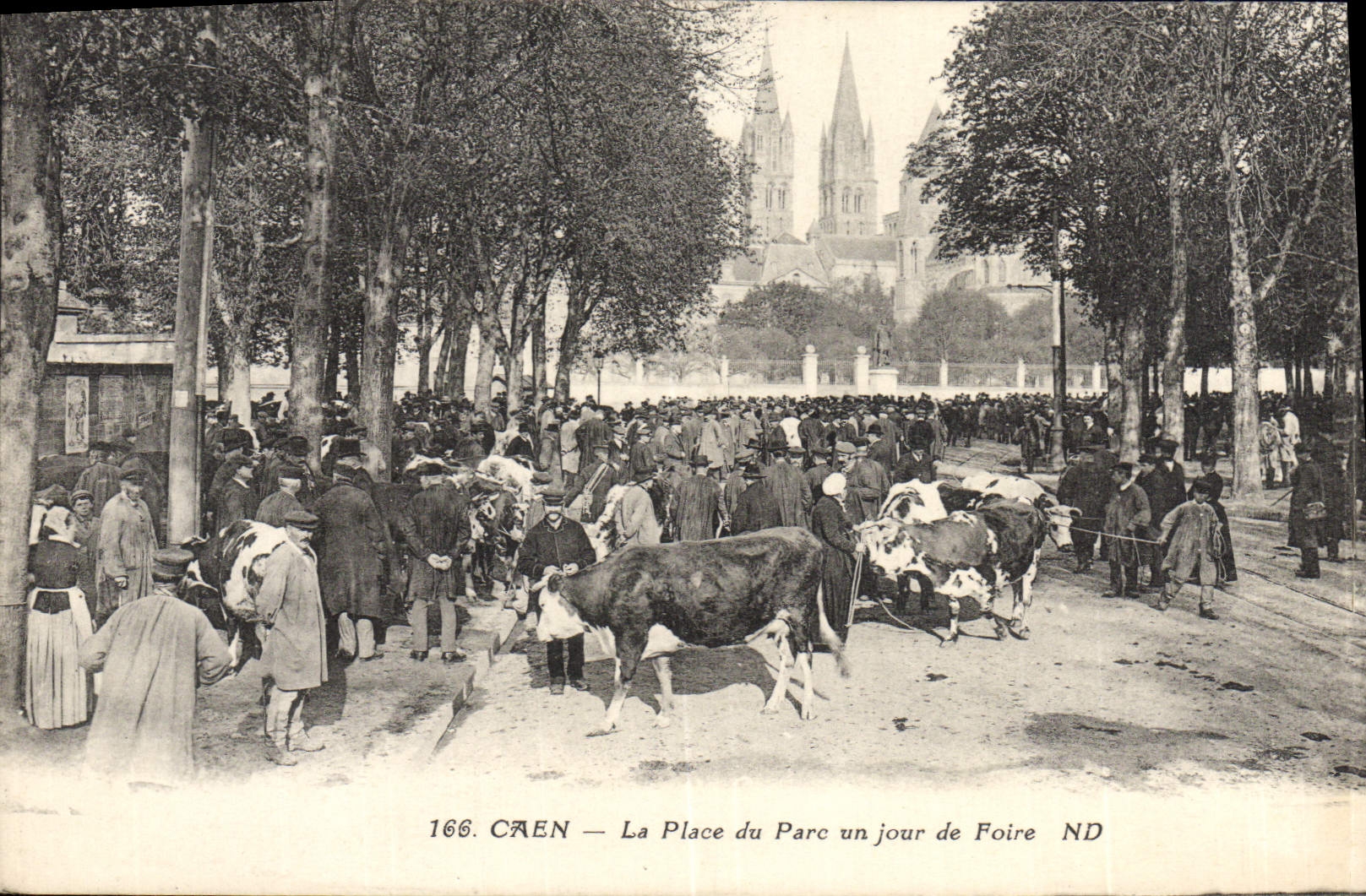 VINTAGE POSTCARD Caen the Place Of the Park One Day Of Fair