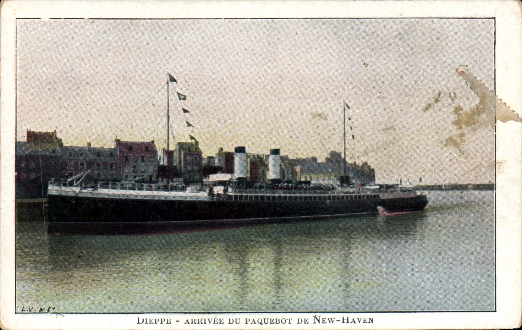 CPA Dieppe Arrivee Du Paquebot De New Haven