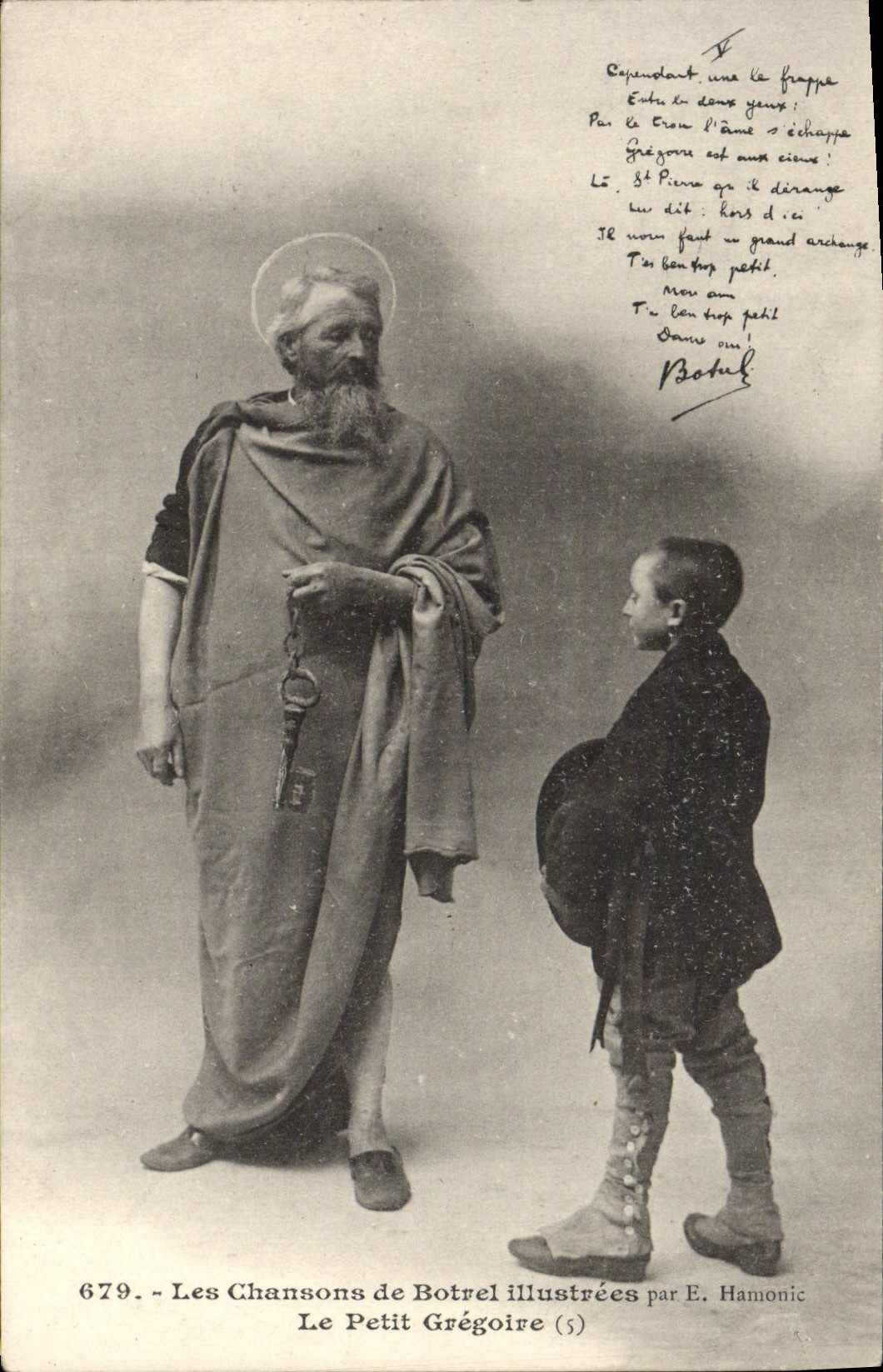 VINTAGE POSTCARD the Illustrated Songs De Botrel the small Gregoire