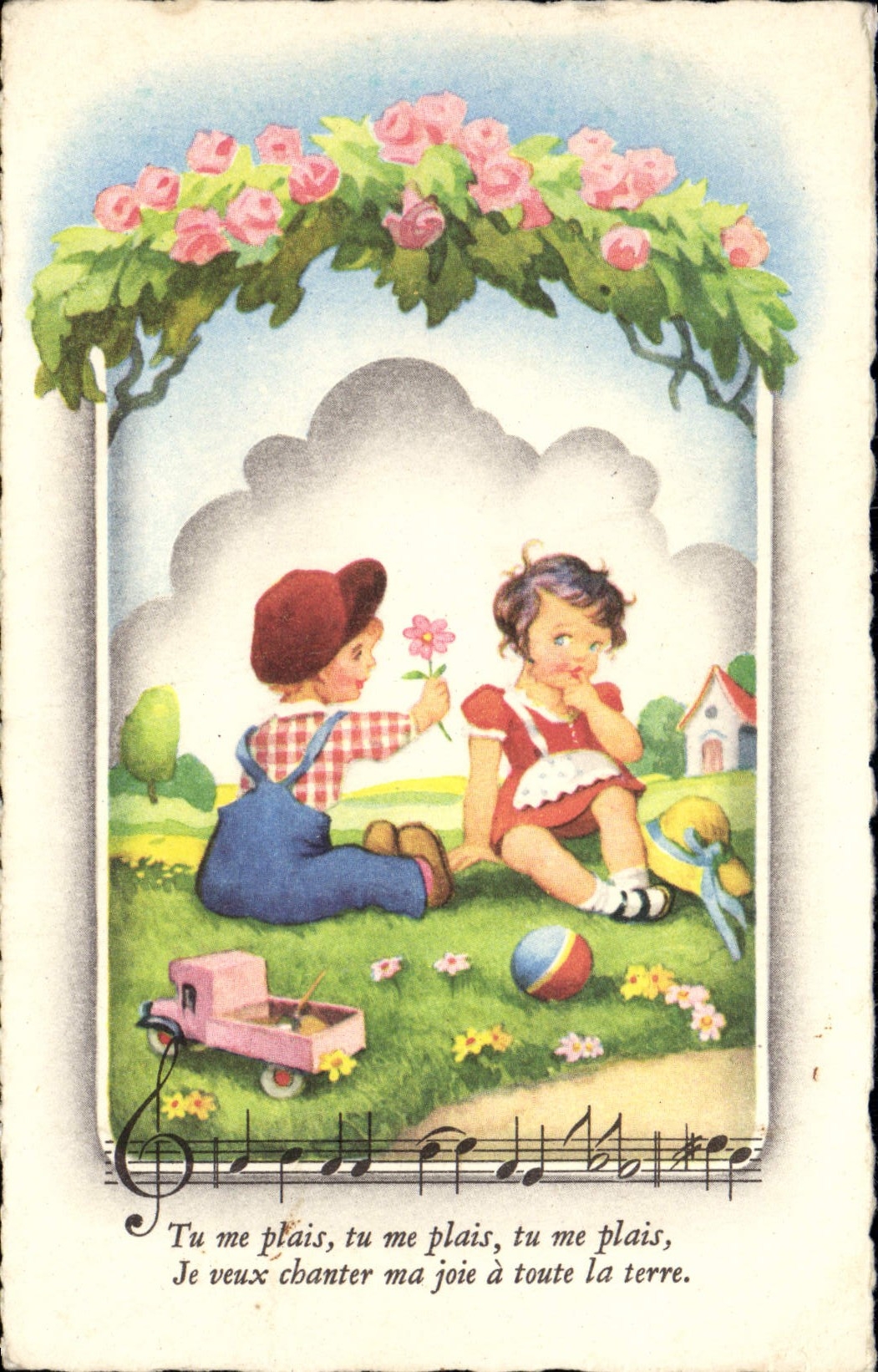 VINTAGE POSTCARD You I Like You Like Me Children