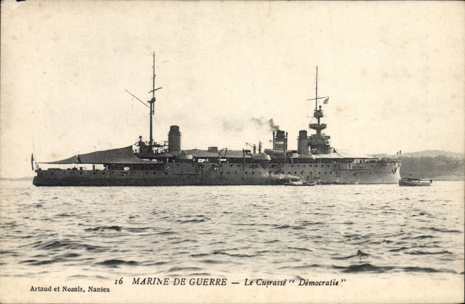 CPA Marine De Guerre Le Cuirasse Democratie