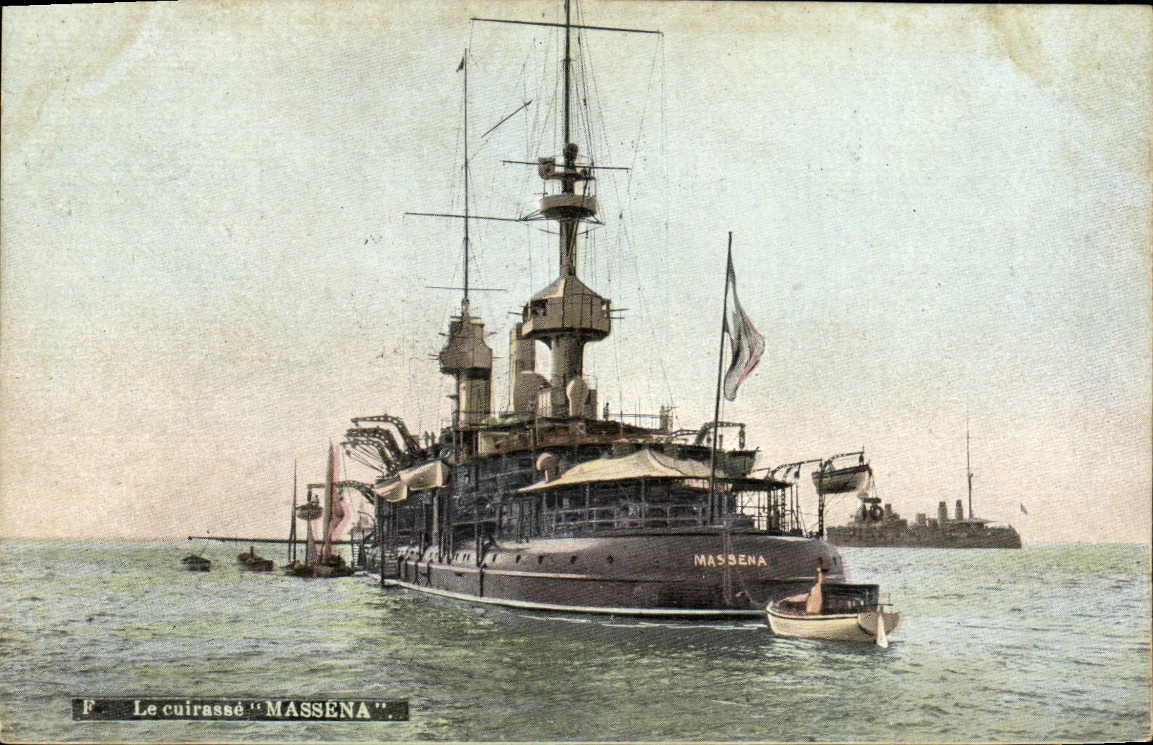 CPA Le Cuirasse Massena Bateau
