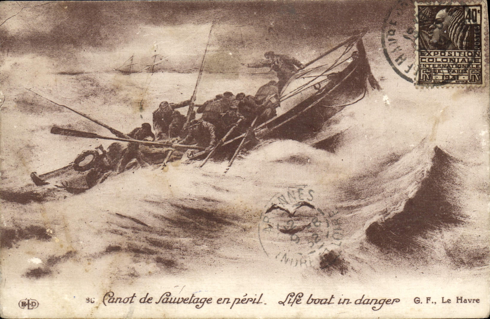 CPA Canot de sauvetage en Peril Bateau