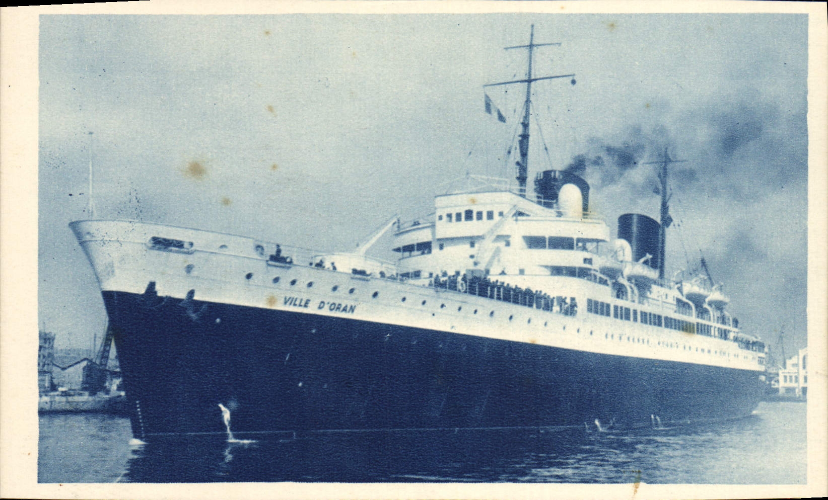 CPA Ville D'Oran Compagnie Transatlantique Bateau