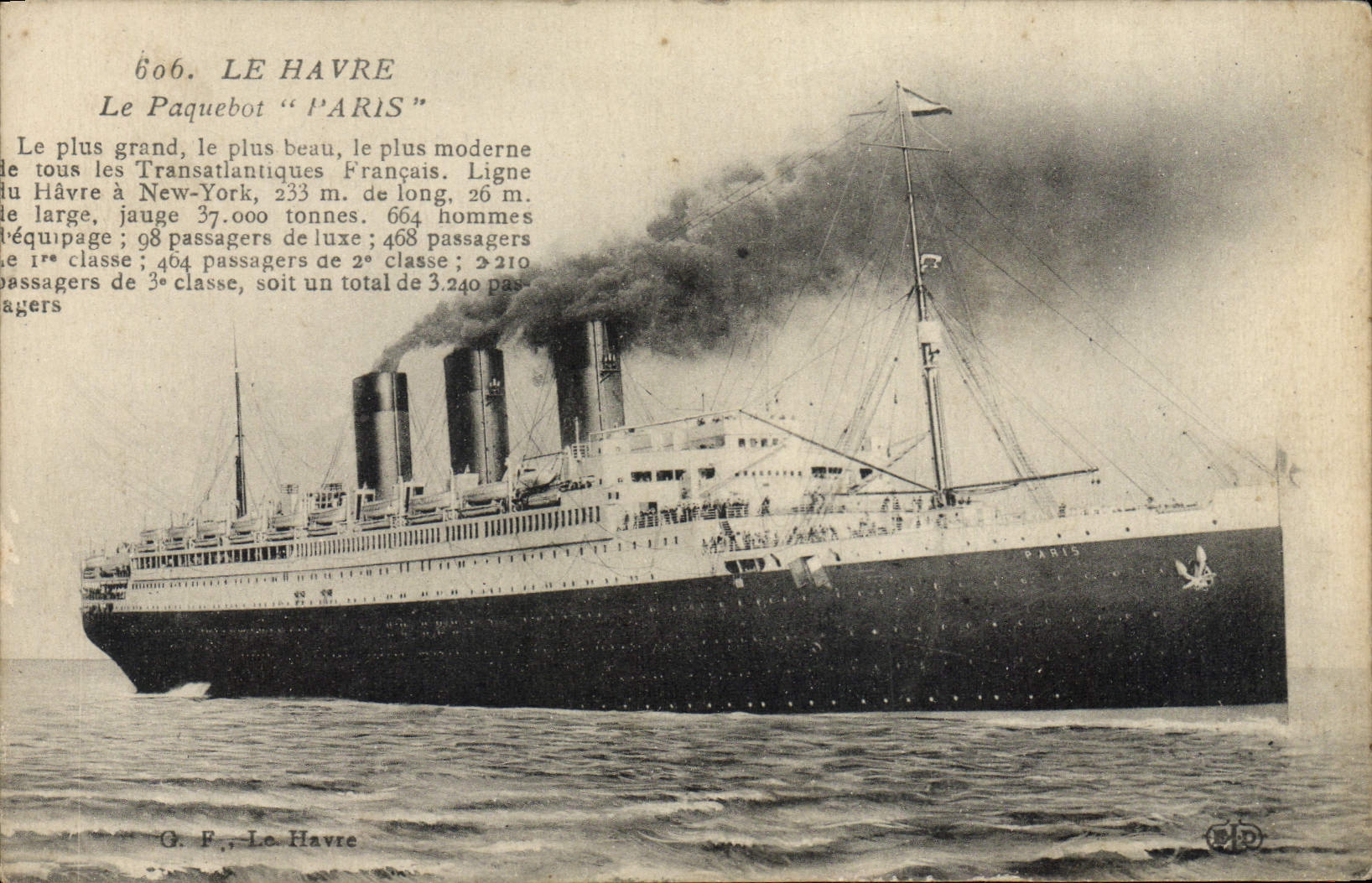 CPA Le Havre Le Paquebot Paris