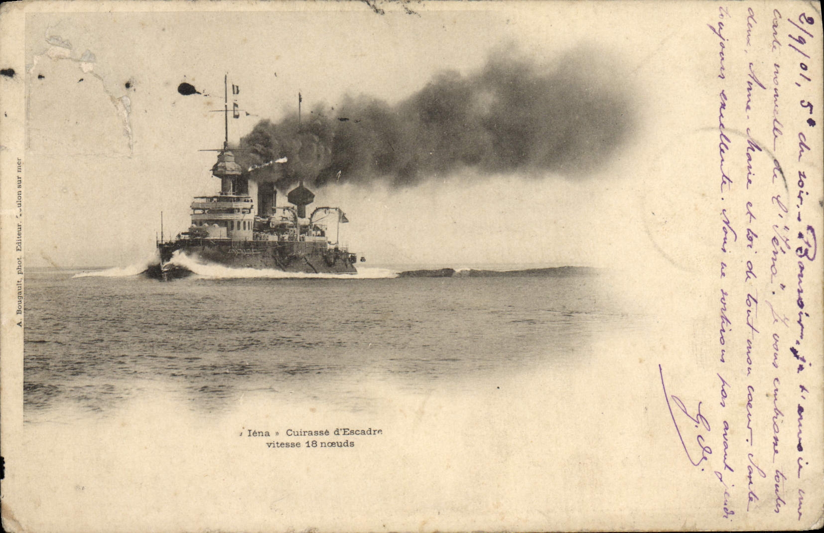 CPA Cuirasse d'escadre Iena Bateau 