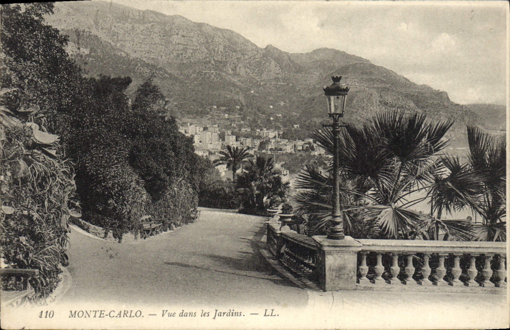 CPA Monte Carlo Vue Dans les Jardins