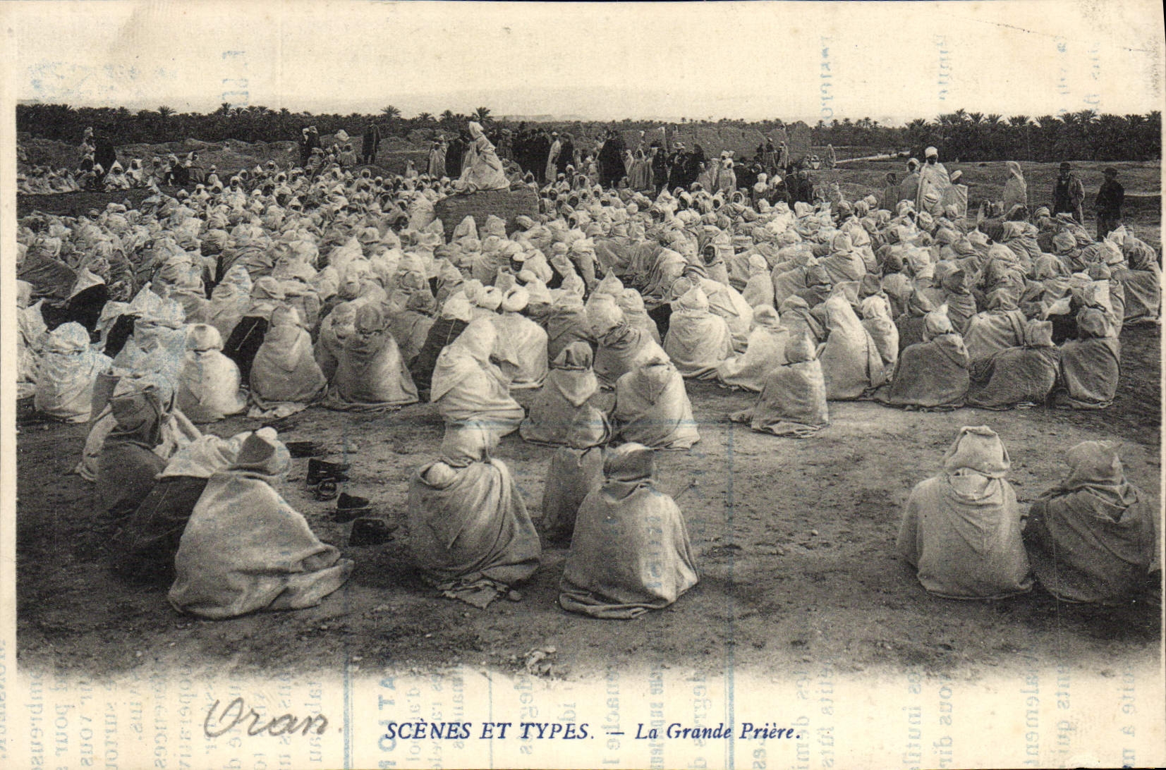 CPA Scenes Et Types La Grande Priere