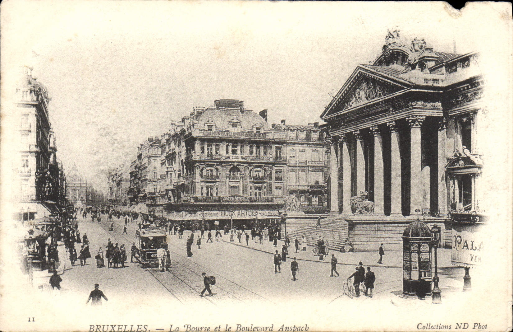 CPA Bruxelles La Bourse et le Boulevard Anspach