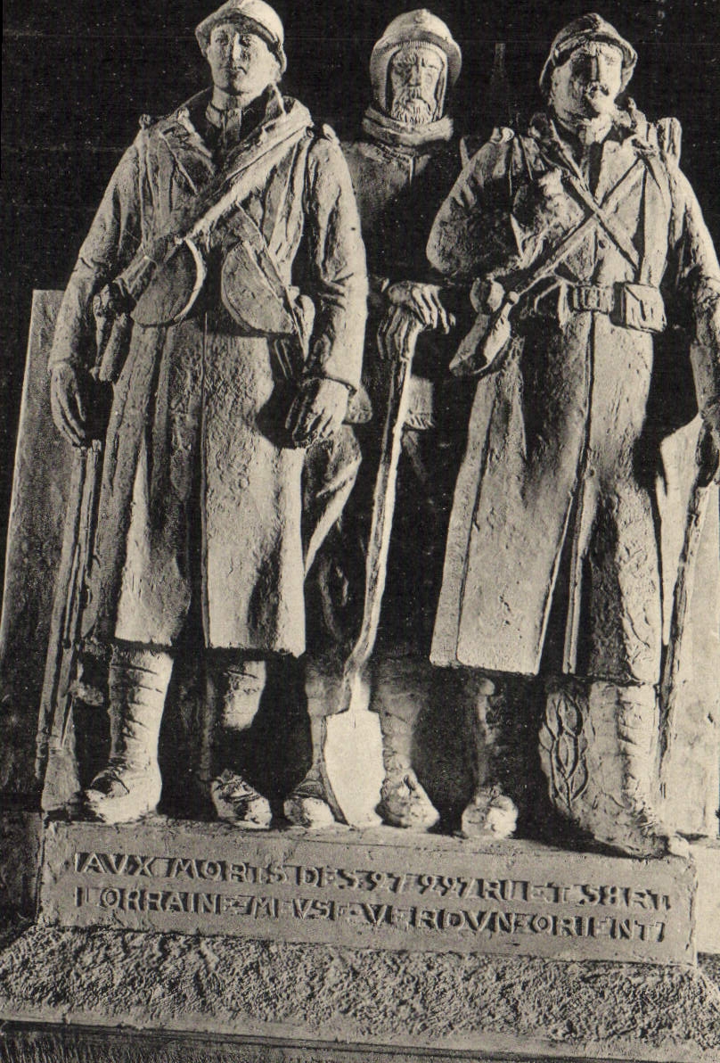 CPA Amicales des 27 et 227 eme RI Morts Lorraine Militaria 