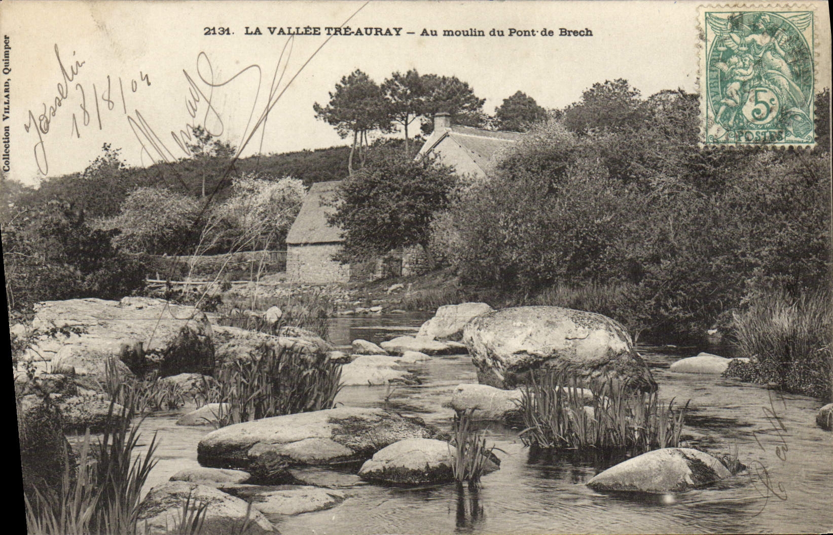 CPA La Vallee Tre Auray Au Mouitn du Pont de Brech